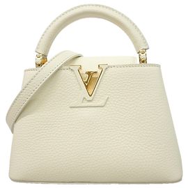 Bolsa de mão Louis Vuitton Capucines Mini Branco