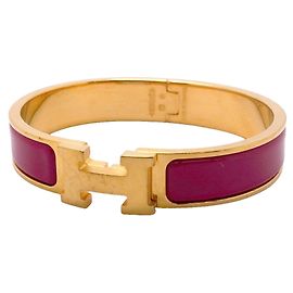 Hermès Hermes Bangle Clic Clac PM GP Plated Gold Red Women's OP026626 Red Golden