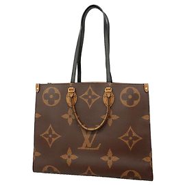 Borsa Tote Louis Vuitton Monogram Giant Reverse OnTheGo GM Marrone