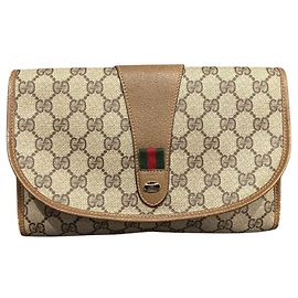 Gucci Old GG Supreme Clutch Bag Beige