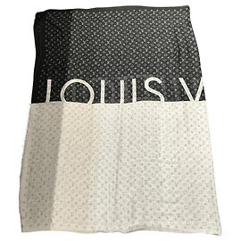 Estola Monogram Louis Vuitton Castaño Negro