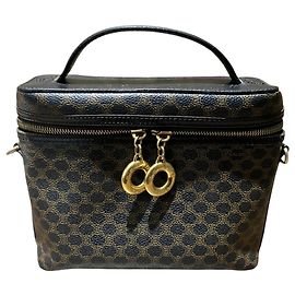 Céline Bolsa Vanity Celine Necessaire Macadam Preto