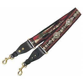 Alça de Ombro com Medalhão Bordado Christian Dior Vermelho