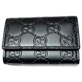 Gucci Key Case in Guccissima Leather Black