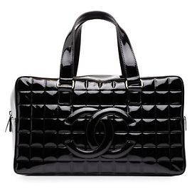 Chanel Coco Mark Chocolate Bar Handbag Black
