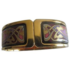 Frey Wille Pulseira Celtic Alphonse Mucha Sarah Bernhardt Esmalte Ouro Rosa Dourado Outro Roxo