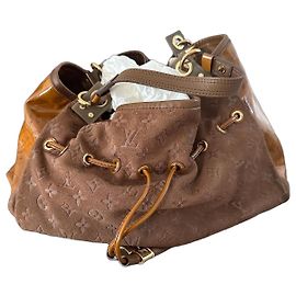 Bolso Louis Vuitton Monogram de ante marrón Castaño