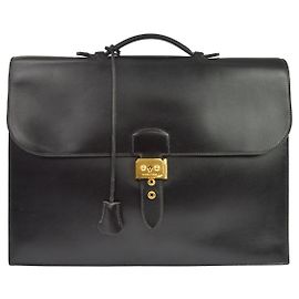 Hermès Sac à Dépêches Box Calf 38 Nero