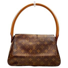 Louis Vuitton Mini Looping Schultertasche Braun
