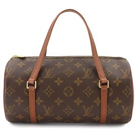 Bolso de mano Louis Vuitton Papillon 26 Monogram Castaño Monograma