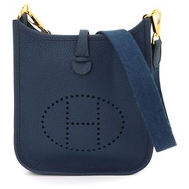 Hermès Sac à main épaule Hermes Evelyne Amazon TPM Bleu