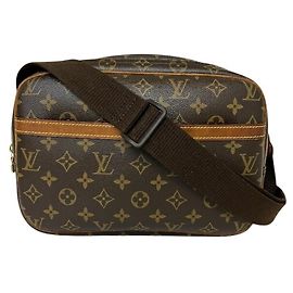 Sac à main Louis Vuitton Monogram Reporter PM Marron Monogramme