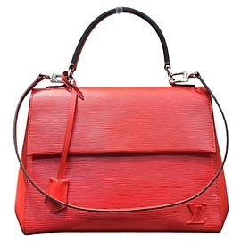 Louis Vuitton Epi Cluny MM Handbag Red