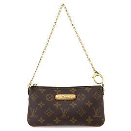 Bolsa Louis Vuitton Monogram Pochette Milla MM Marrom Monograma