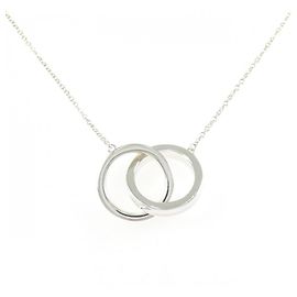 Autre Marque Collier Tiffany & Co. 1837 Interlocking Circle Argenté