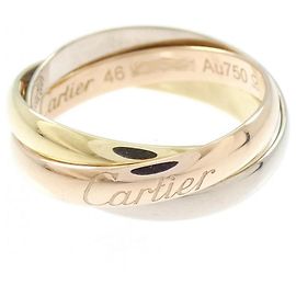 Cartier Trinity Ring in White Gold Yellow Gold and Pink Gold Golden