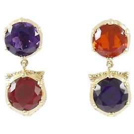 Boucles d'oreilles puces Gucci en or jaune 18K Doré