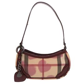 Burberry Nova Check Heart Accessory Pouch Red Beige