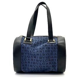 Bulgari Bvlgari B.zero1 Denim Mini Boston Drum Bag Andere