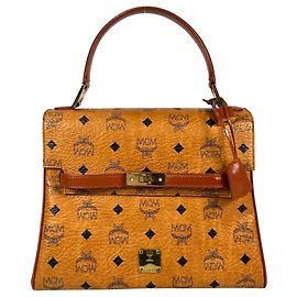 Borsa a mano MCM Visetos in pelle marrone Marrone