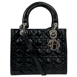 Christian Dior Lady Cannage Handtasche Schwarz
