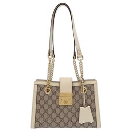 Gucci Padlock GG Small Tote Bag Weiß Beige