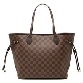 Louis Vuitton Damier Neverfull MM Schultertasche Braun