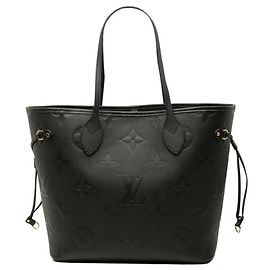 Louis Vuitton Monogram Empreinte Neverfull MM Tote Bag Black