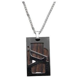 LOUIS VUITTON Pendentif Cape Town Collier Métal Argent M66199 LV Auth ar14337V Argenté