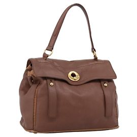 Autre Marque Saint Laurent Muse toe Handtasche aus Leder, braun-gold, authentisch am12717A Braun Golden