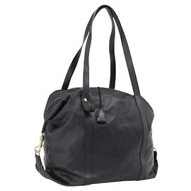 Sac à épaule LOEWE en cuir noir et doré Auth ka6432V Noir Autre