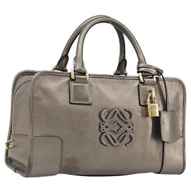 Sac à main LOEWE Amazona 28 en cuir doré authentique 207475V Doré