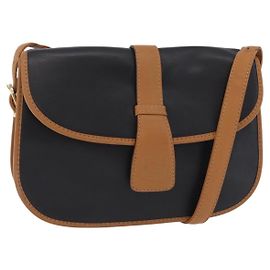 Céline Borsa a spalla CELINE in pelle nera e oro Auth ep16319A Nero D'oro