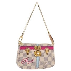 LOUIS VUITTON Damier Azur Mini Pochette Accessoires N58010 LV Auth BA16106V Other