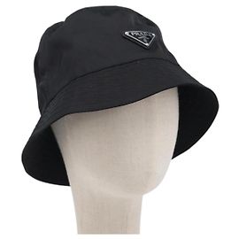 Cappello Bucket PRADA Nylon L Nero Auth hk4232V Nero