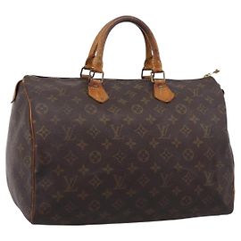 LOUIS VUITTON Monogram Speedy 35 Hand Bag M41524 LV Auth 205226 Monograma