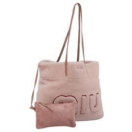 Sac à épaule Miu Miu Fourrure Rose Auth ka6494V Rose