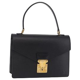 Borsa a mano LOUIS VUITTON Epi Concorde Nero M52132 LV Auth 205326 Nero