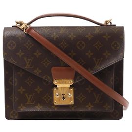 Louis Vuitton Monceau Monogram 2Way Handbag in Brown Brown