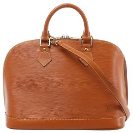 Louis Vuitton Alma PM Epi Leather 2Way Handbag in Brown Brown