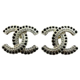 Chanel CC Ohrringe schwarz Golden