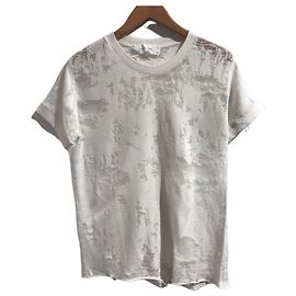 Top corto Iro de algodón blanco con mangas efecto rasgado Talla S Blanco