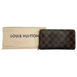 Vintage Louis Vuitton Damier Ébène Bifold Wallet Brown Beige Brown