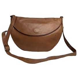 Borsa a tracolla con patta Vintage Issey Miyake Brown Gold Marrone