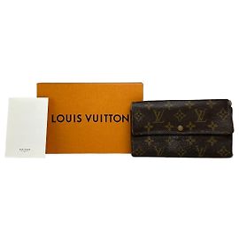 Portefeuille bifold Vintage Louis Vuitton Monogram Canvas 2000 Brown Marron