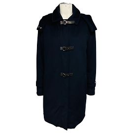 Loro Piana Navy Blue Storm System Rain & Wind Protection Classic Cashmere Duffle Coat Navy blue