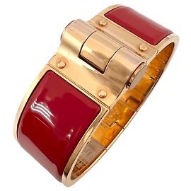 Brazalete Hermès Charnière 530001F Roja Dorado