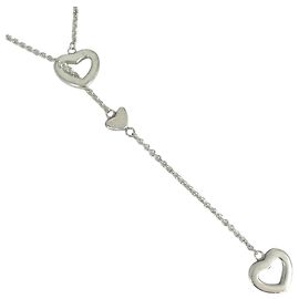 Autre Marque Tiffany Heart Link Lariat Halskette Silber