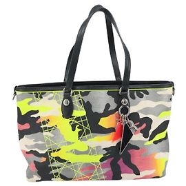 Christian Dior Open Limited Edition Anselm Reyle Camouflage Canvas Medium Multicolore