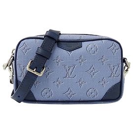Louis Vuitton Blue Monogram Schultertasche Blau